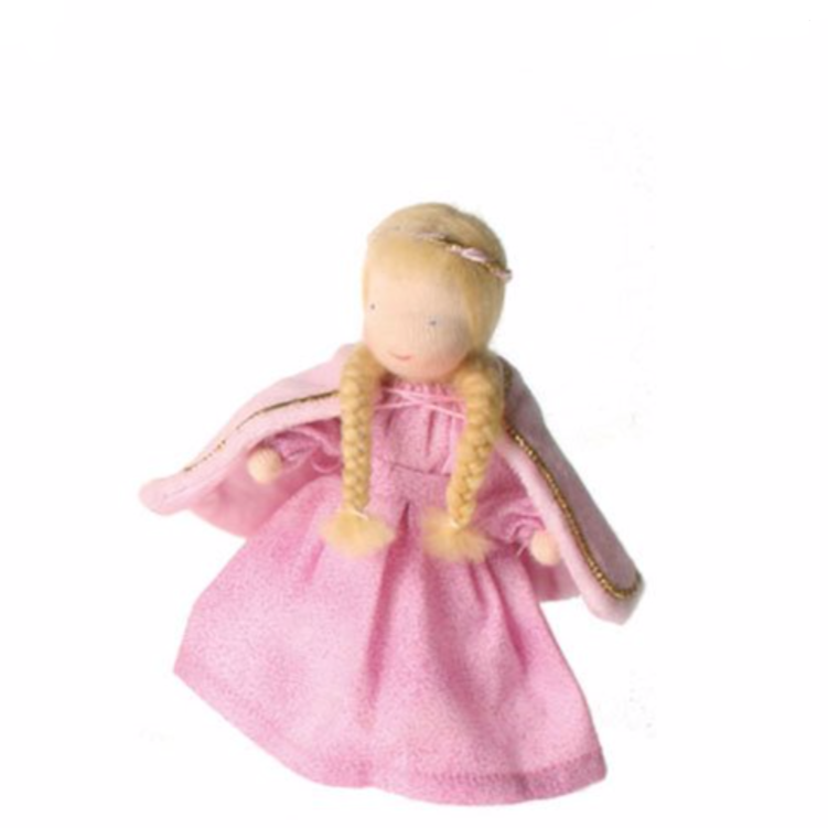 Steiner inspired Evi Mini Doll, in cute pink Princess