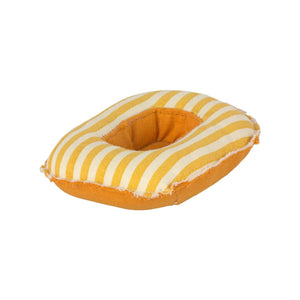 Maileg Beach Rubber Boat Small Mouse Yellow Stripe