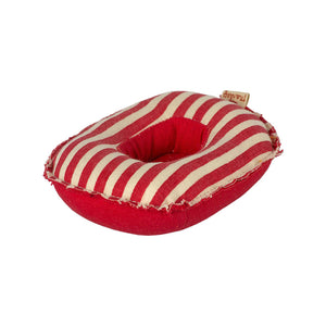 Maileg Beach Rubber Boat Small Mouse Red Stripe