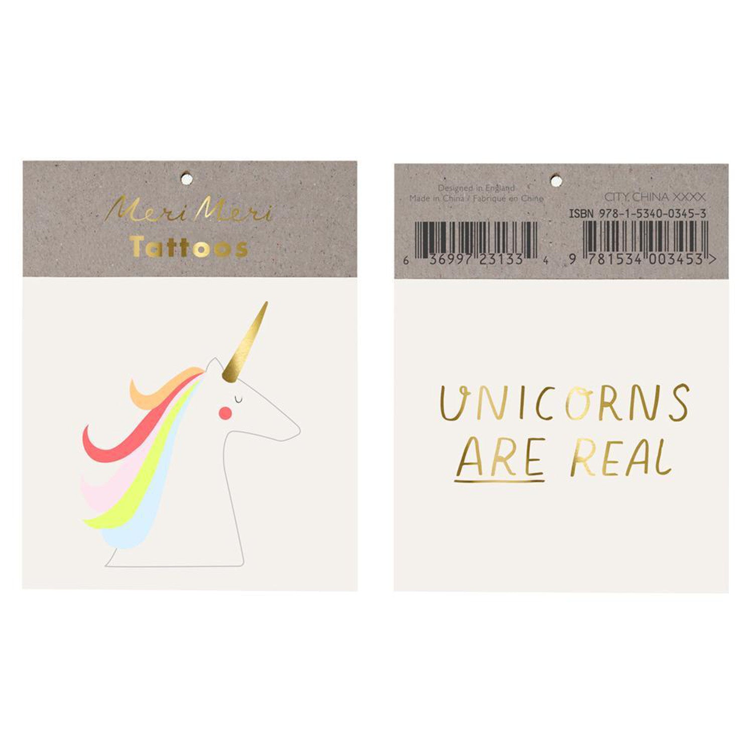 Meri Meri Tattoos Unicorn and Unicorns are Real