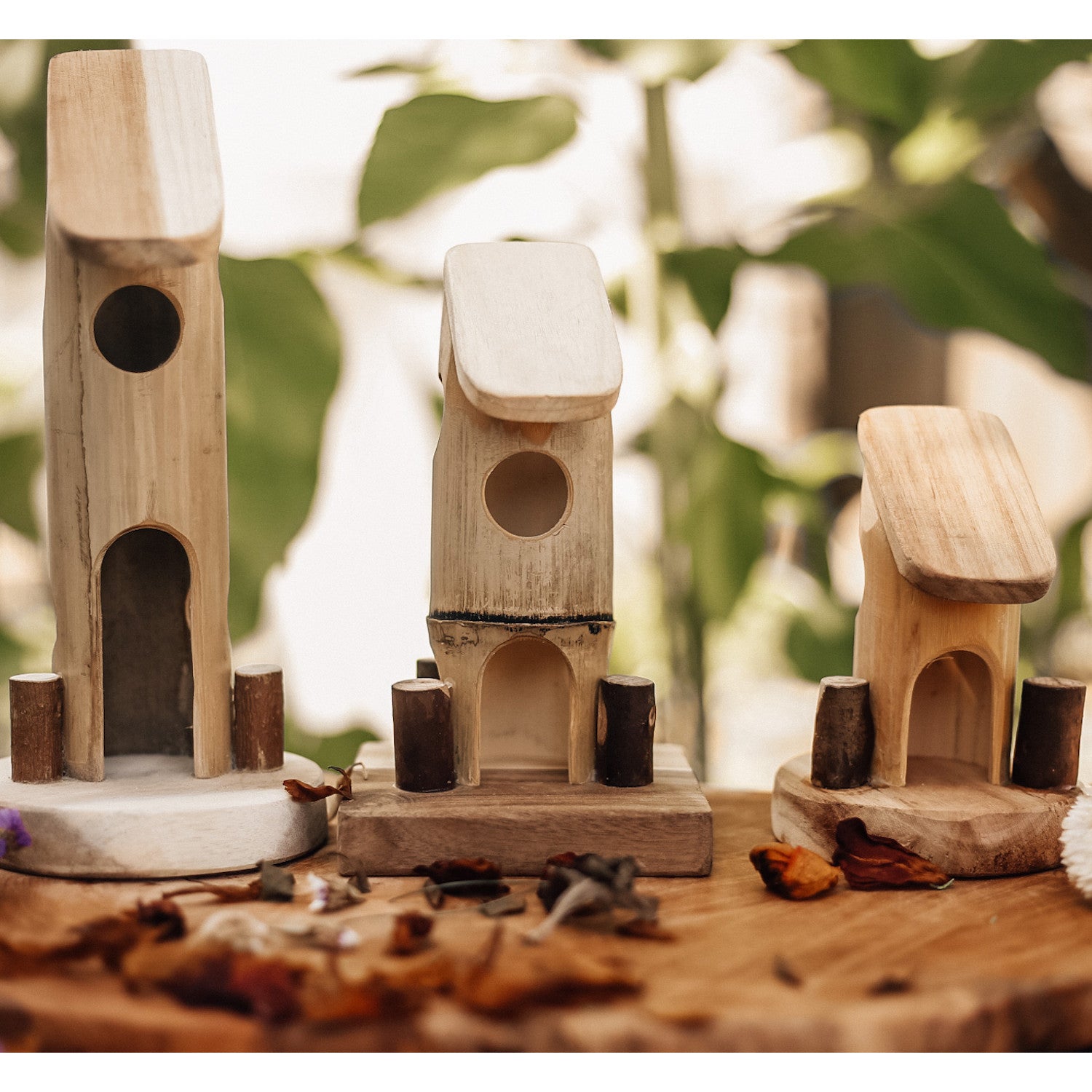 Q Toys Three Bamboo Houses