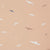 Toshi swim fabric Twilight design beige navy and white seagulls flying on a caramel colored background 