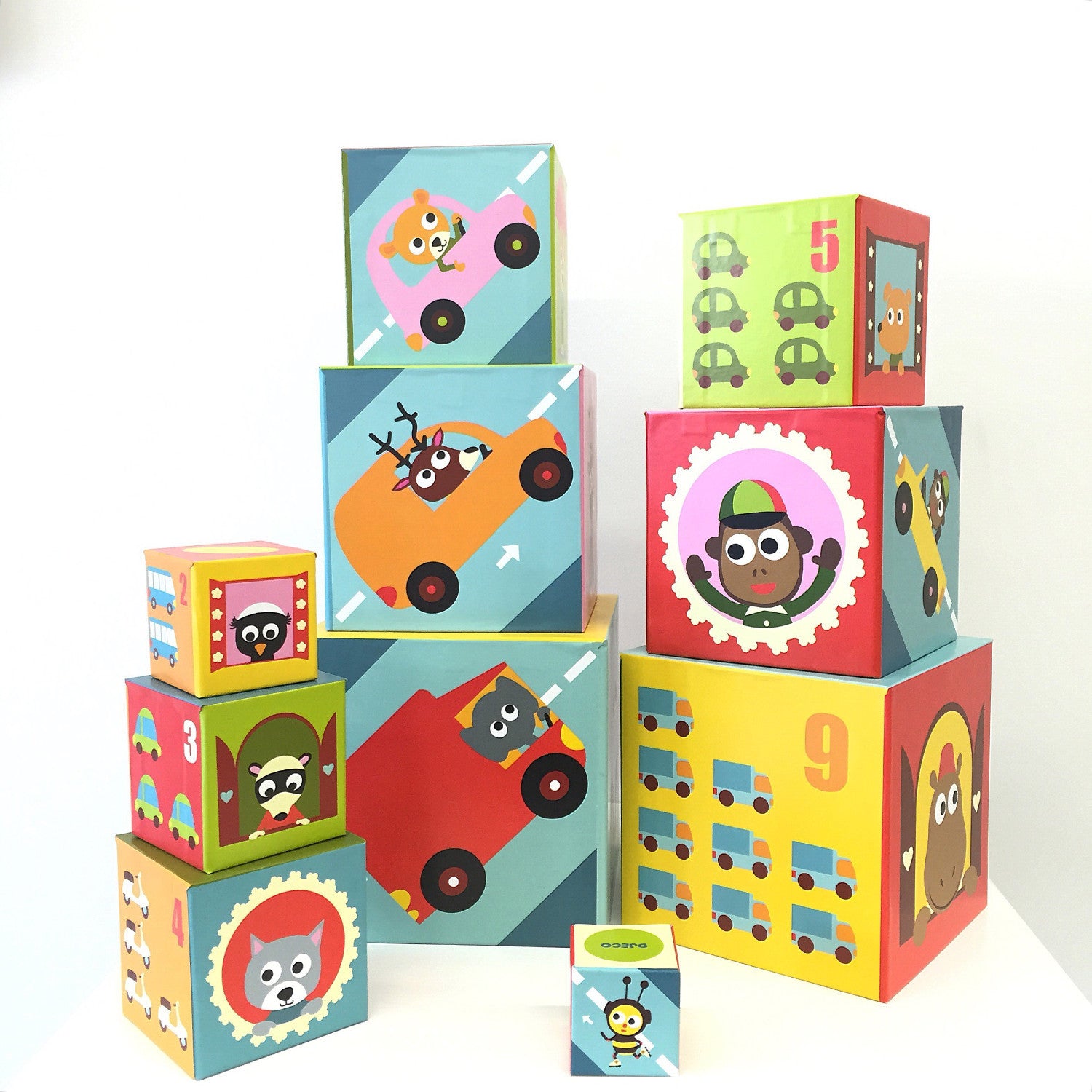 Djeco Stacking Blocks Vehicles