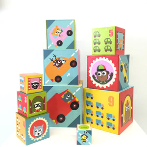 Djeco Stacking Blocks Vehicles