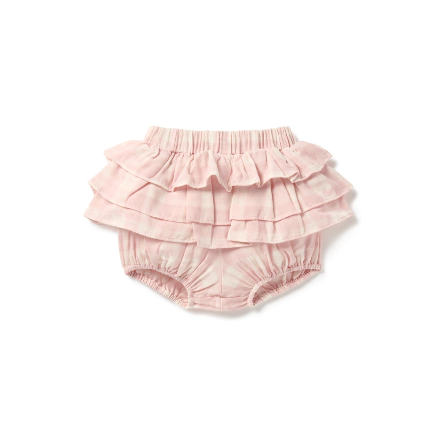 Aster & Oak Gingham Ruffle Bloomers Petal Pink