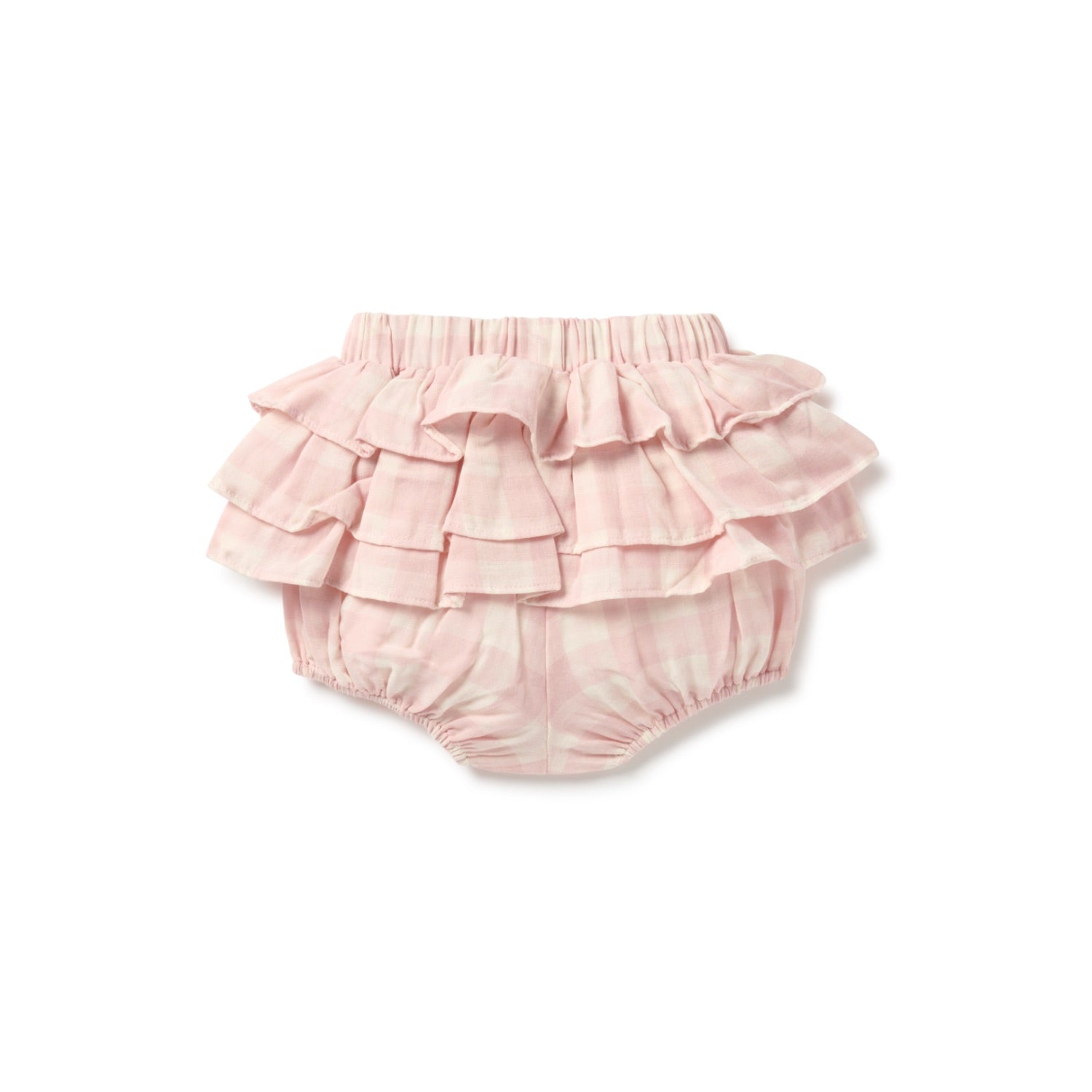 Aster & Oak Gingham Ruffle Bloomers Petal Pink