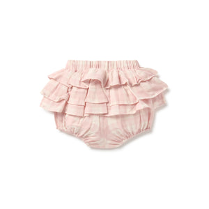 Aster & Oak Gingham Ruffle Bloomers Petal Pink
