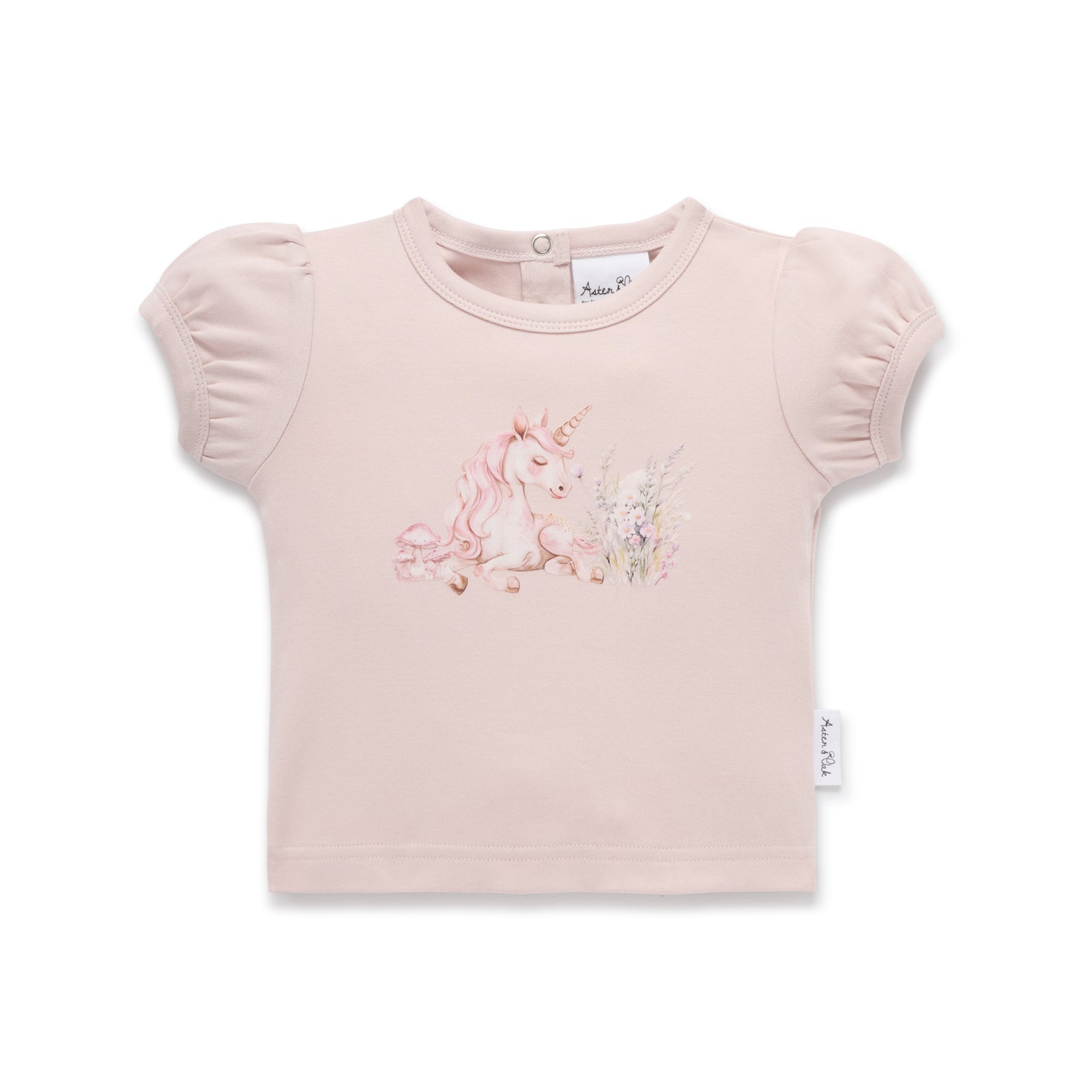 Unicorn Print Puff Top