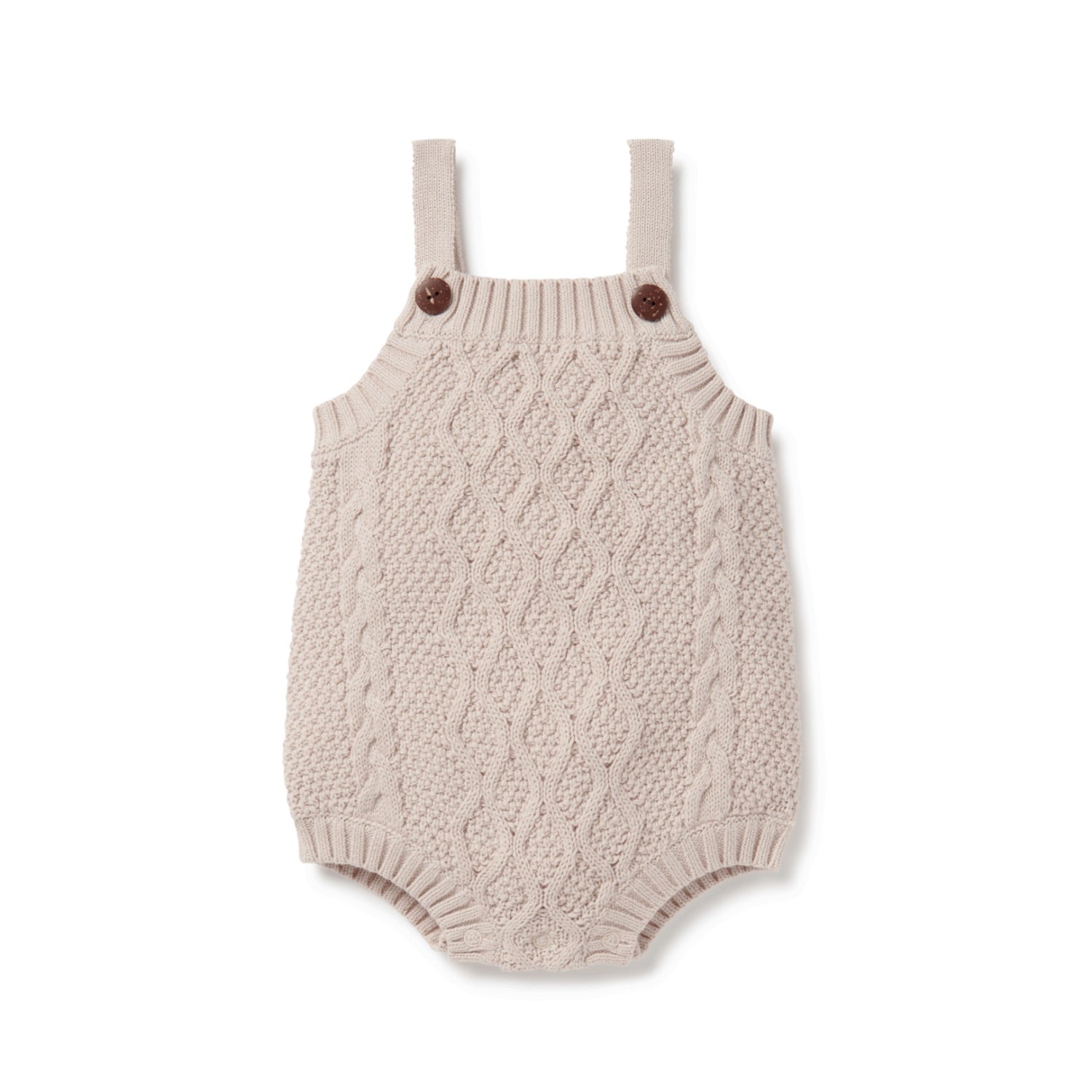 Cable Knit Romper Natural Oat