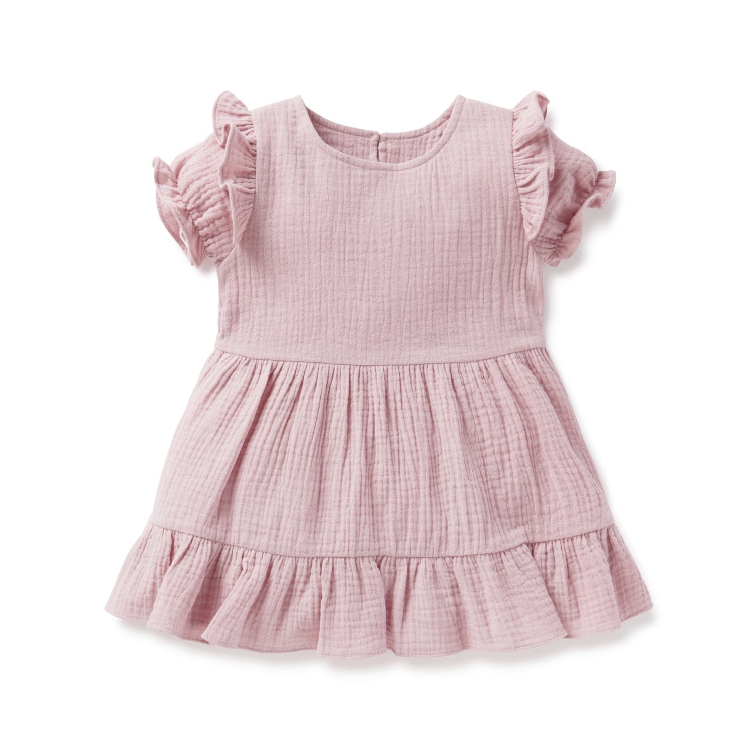 Rosette Muslin Dress Rose