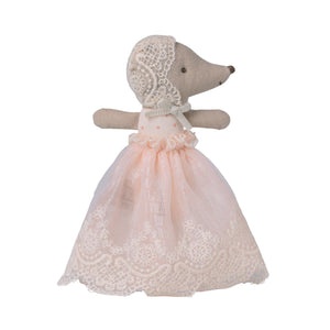 Baby Mouse in Gown Powder Pink