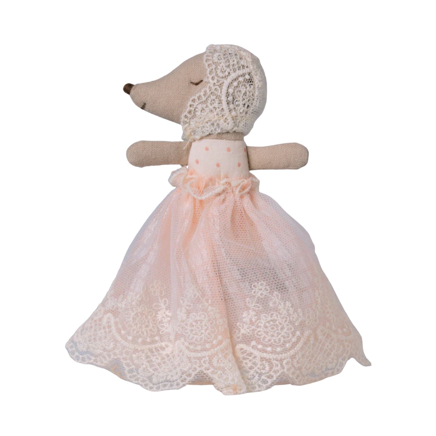 Baby Mouse in Gown Powder Pink