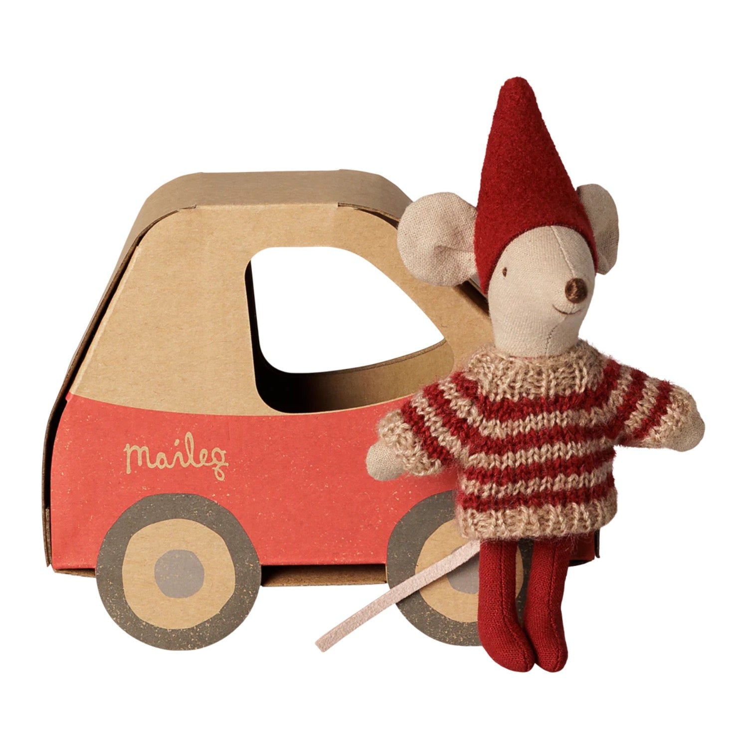 Christmas Mouse Little Sister in Car Box