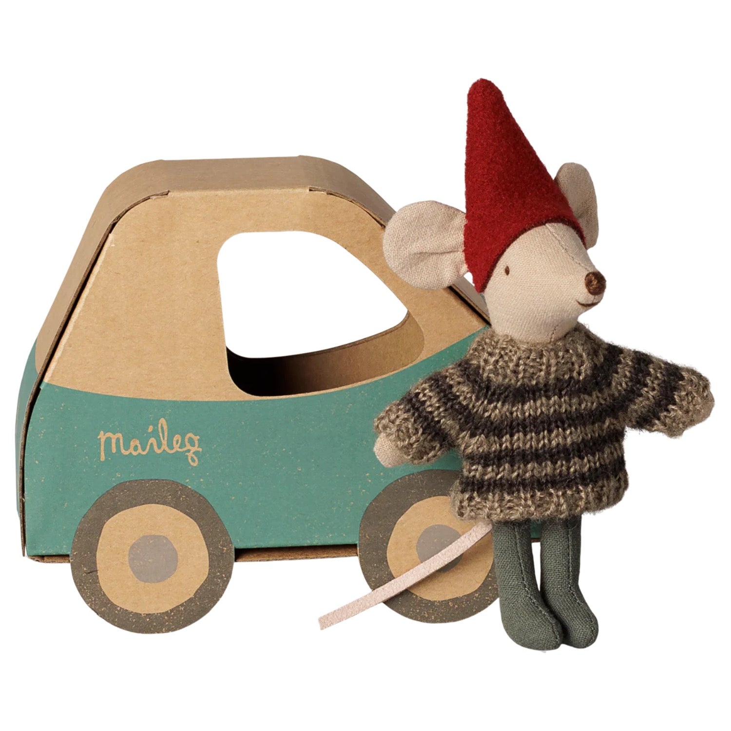Christmas Mouse Little Brother in Car Box