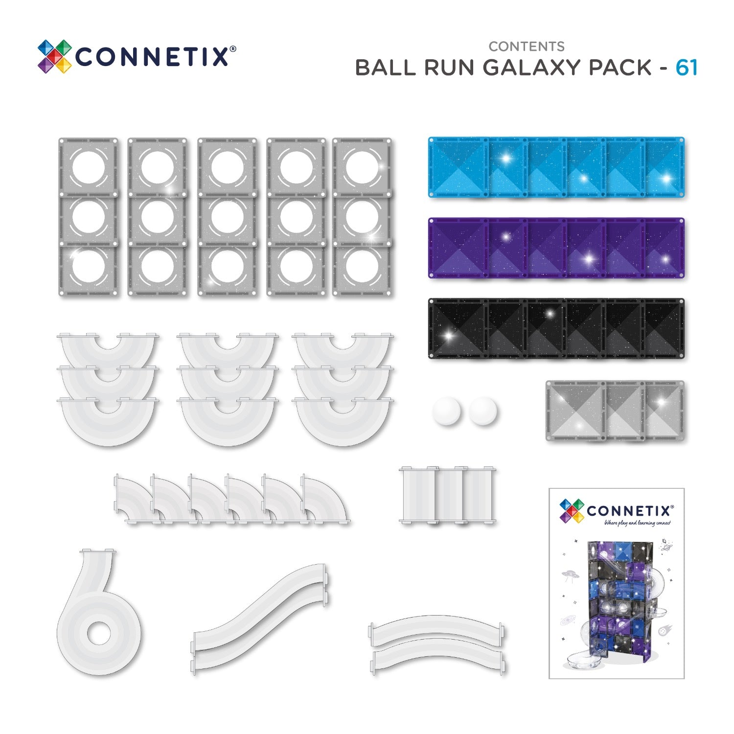 Ball Run Galaxy Pack 61 Piece