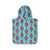 Hooded towel with lobster pattern on a blue background