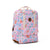 Floral patterned backpack on a white background