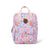 Floral patterned backpack on a white background