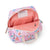 Floral patterned backpack on a white background