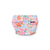 Floral-patterned swim nappy diaper on a white background