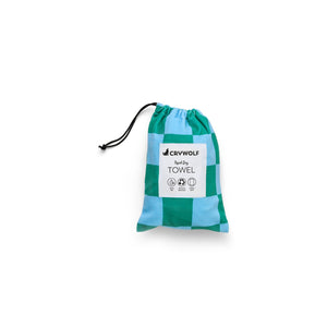 Rapid Dry Towel Sea Green Check