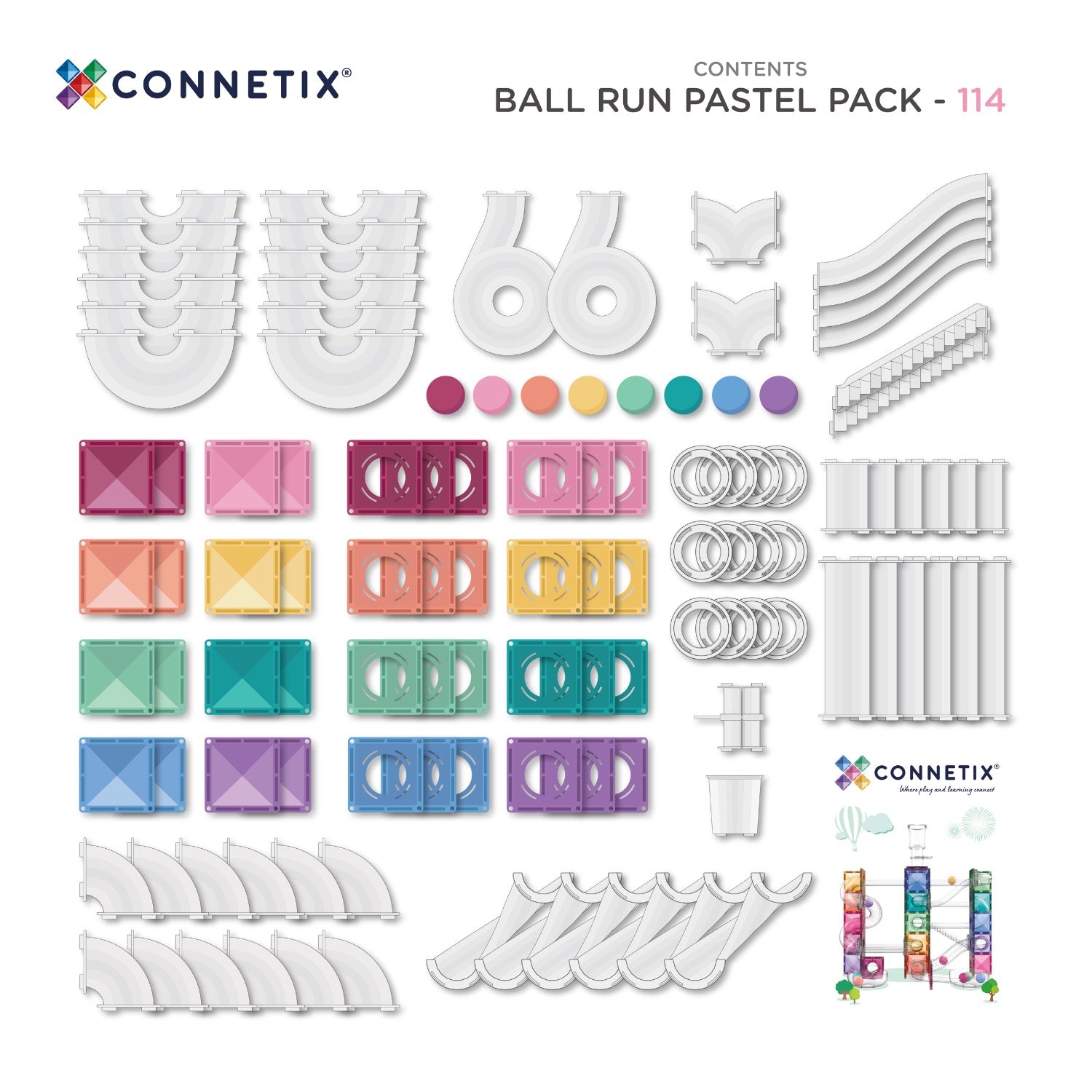 Pastel Ball Run 114 Piece