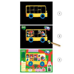 Djeco Scratch Boards Learning About Vehicles