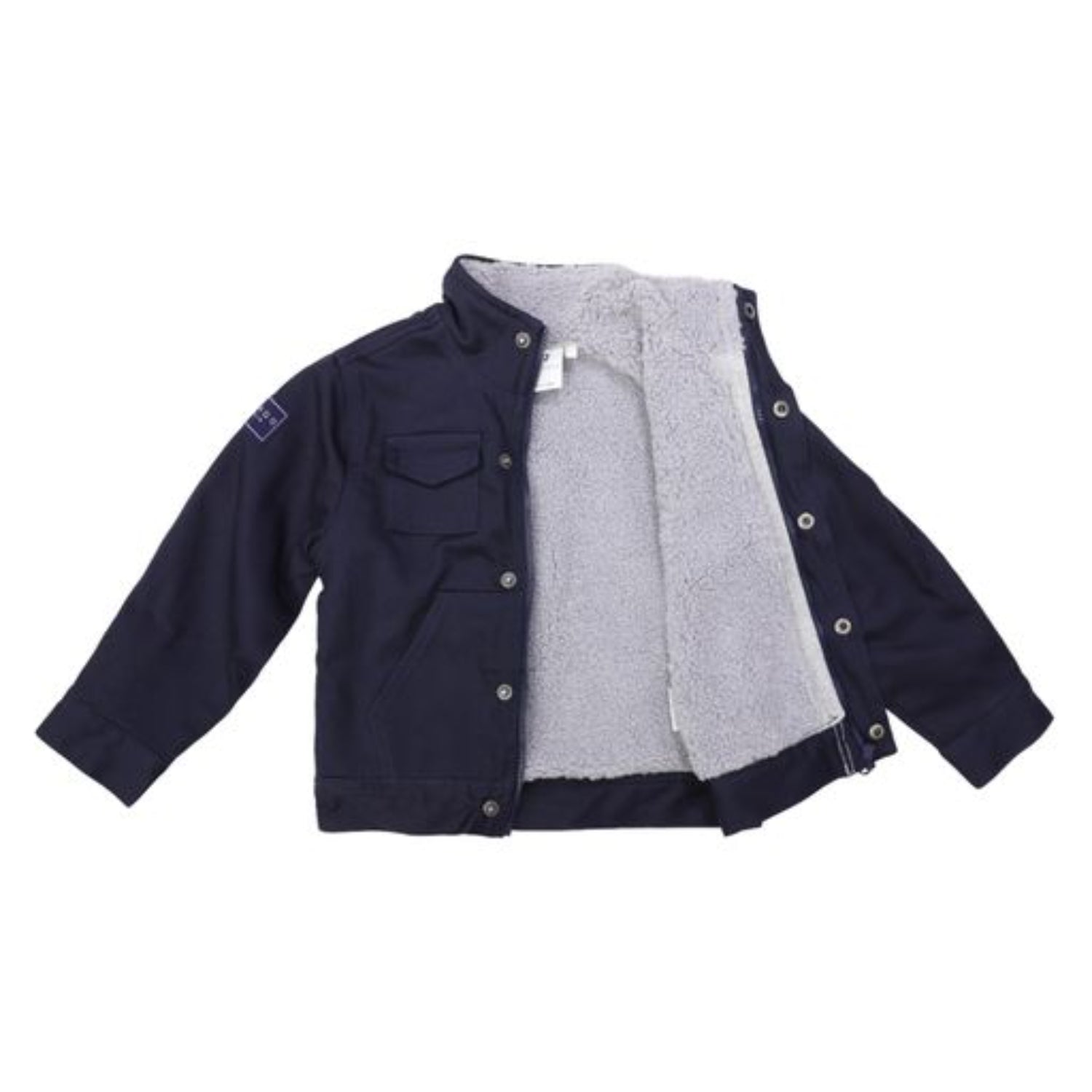 Korango Sherpa Lined Twill Jacket Navy