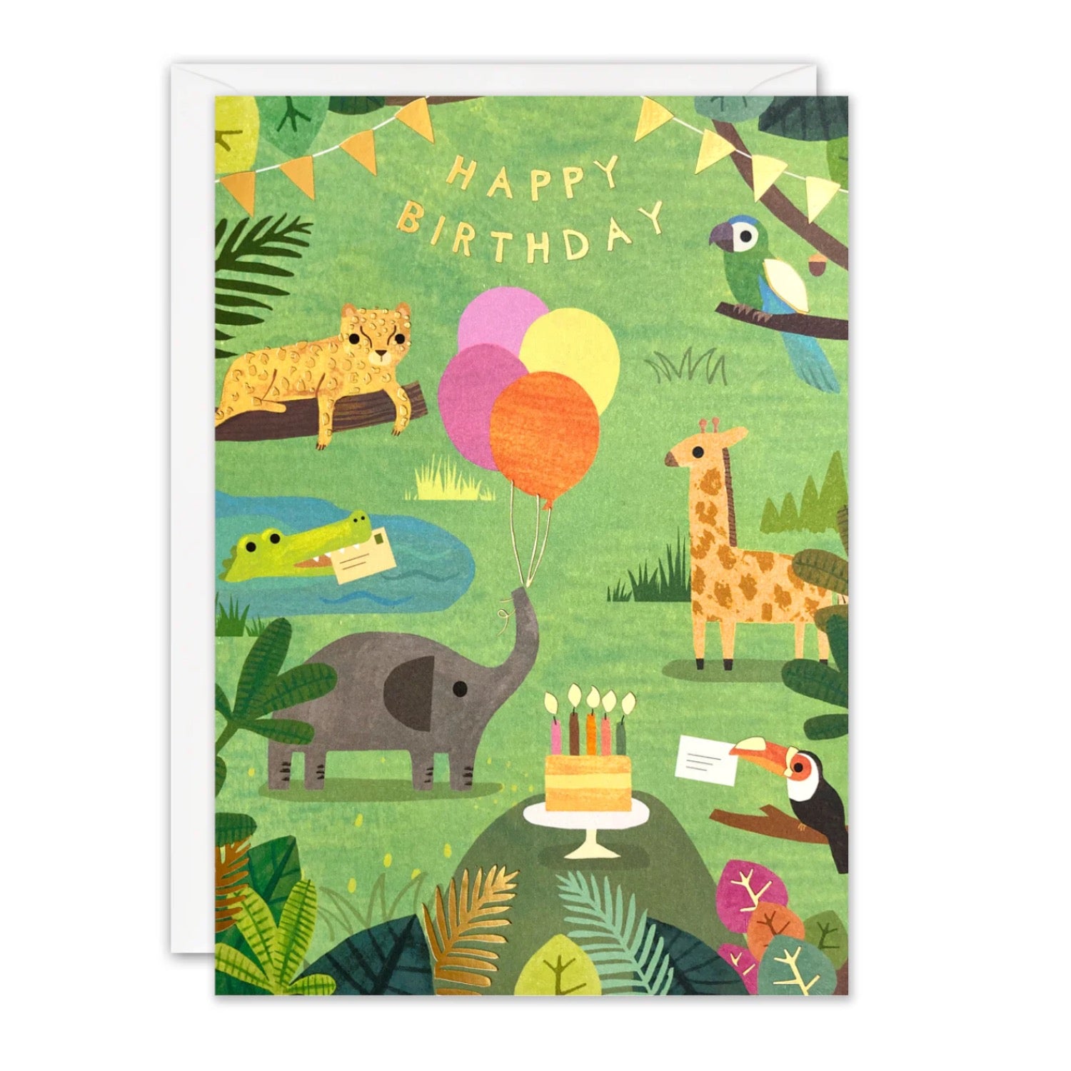 Card "Happy Birthday" Jungle Animals