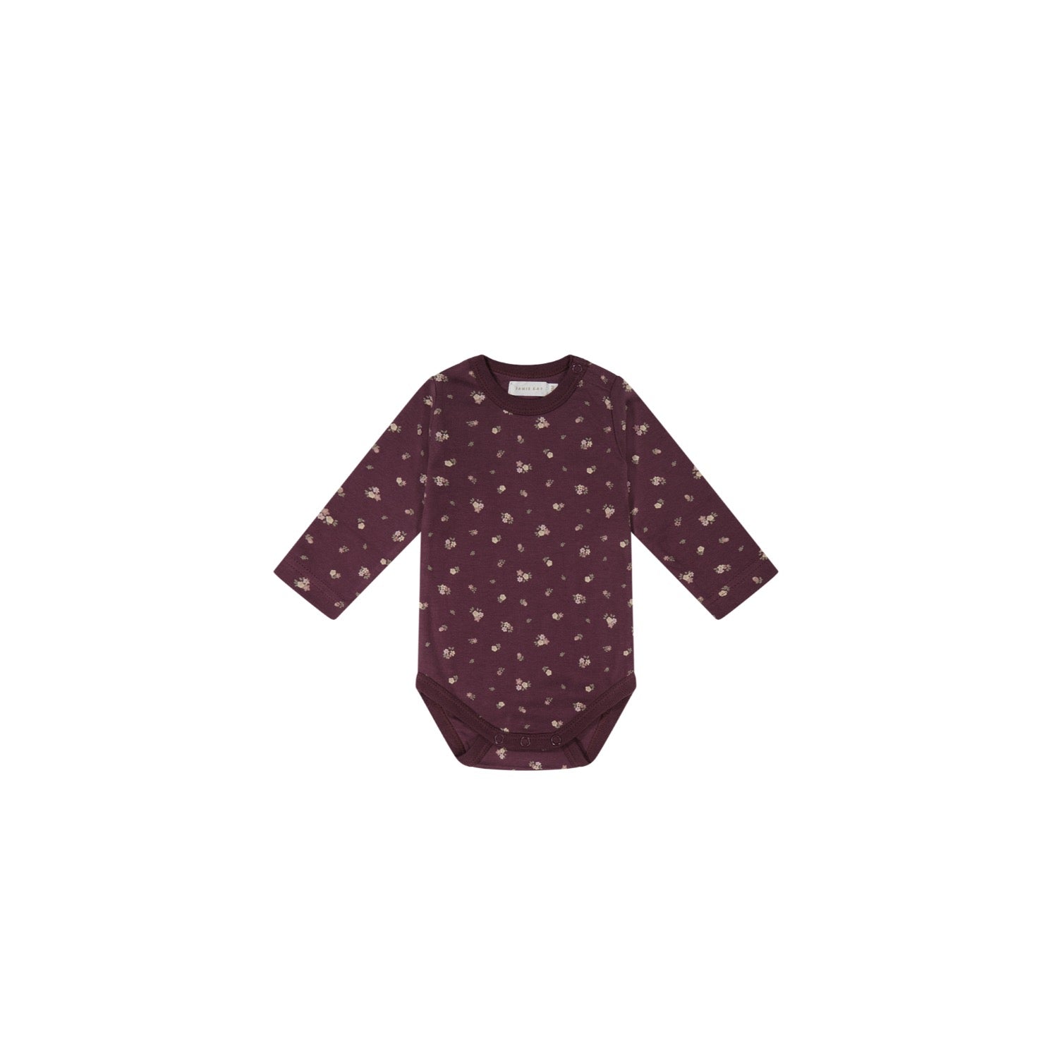 Jamie Kay Organic Cotton Long Sleeve Bodysuit Irina Fig