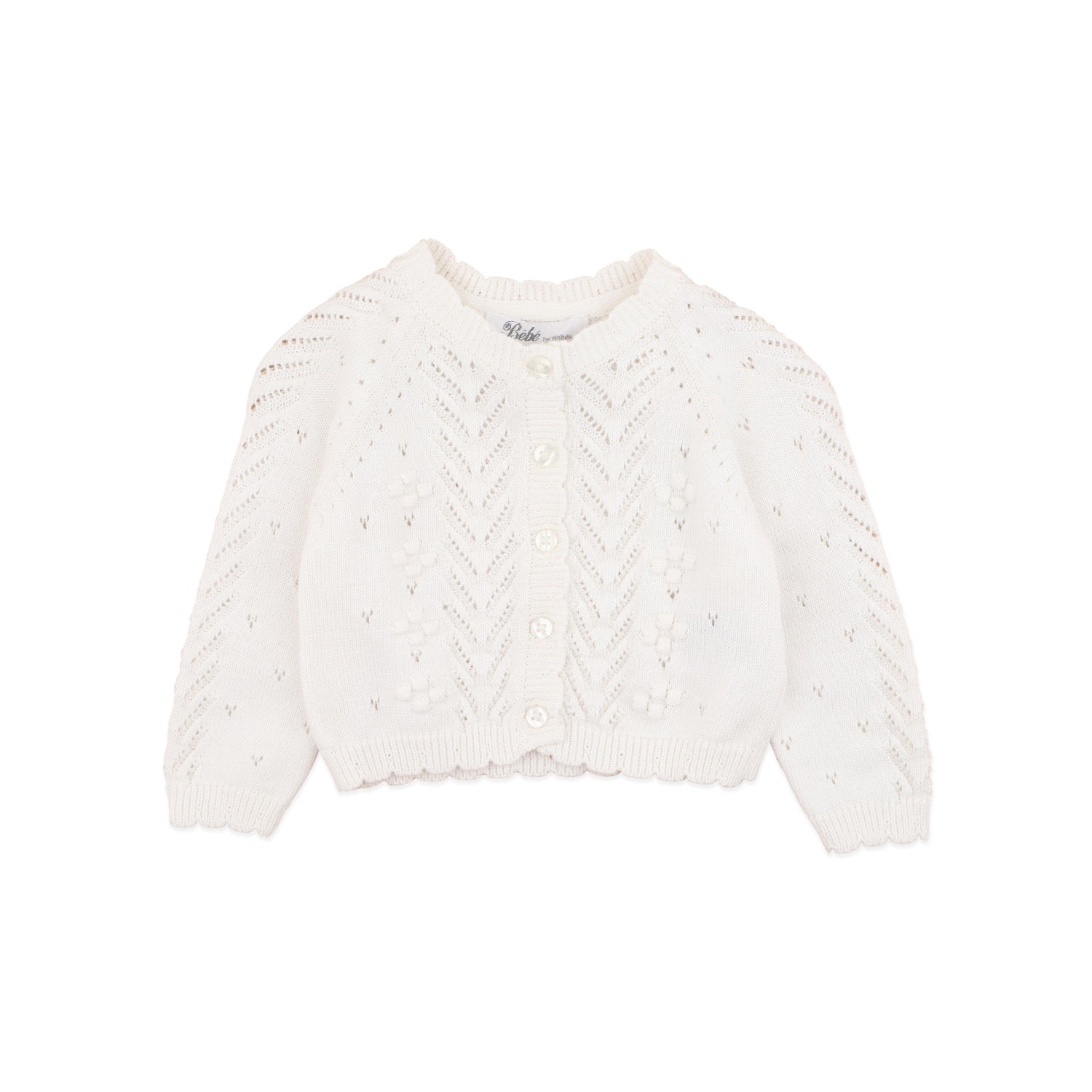 Willa Pointelle Cardigan Cloud