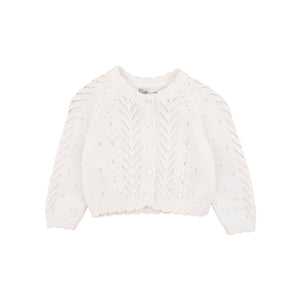 Willa Pointelle Cardigan Cloud