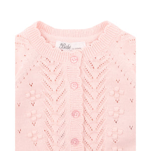 Willa Pointelle Cardigan Pink