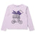 Minti Biking Bear Tee Lilac Marle Stripe