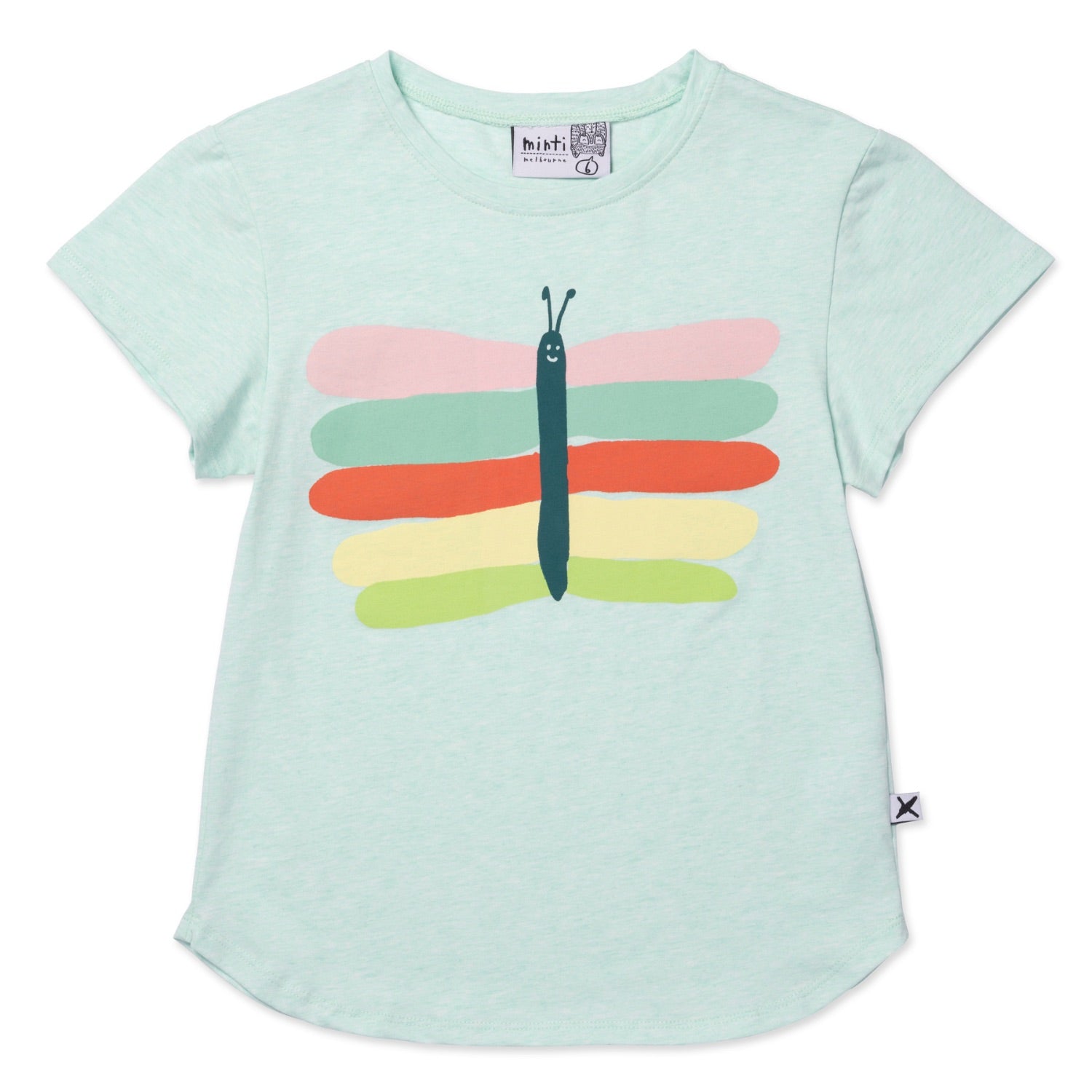 Minti Pastel Butterfly Tee Mint Marle
