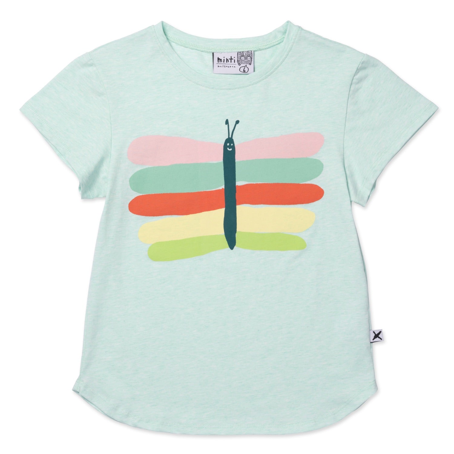 Minti Pastel Butterfly Tee Mint Marle