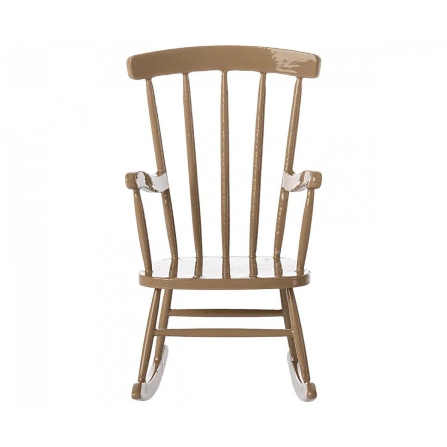 Metal rocking chair on a white background