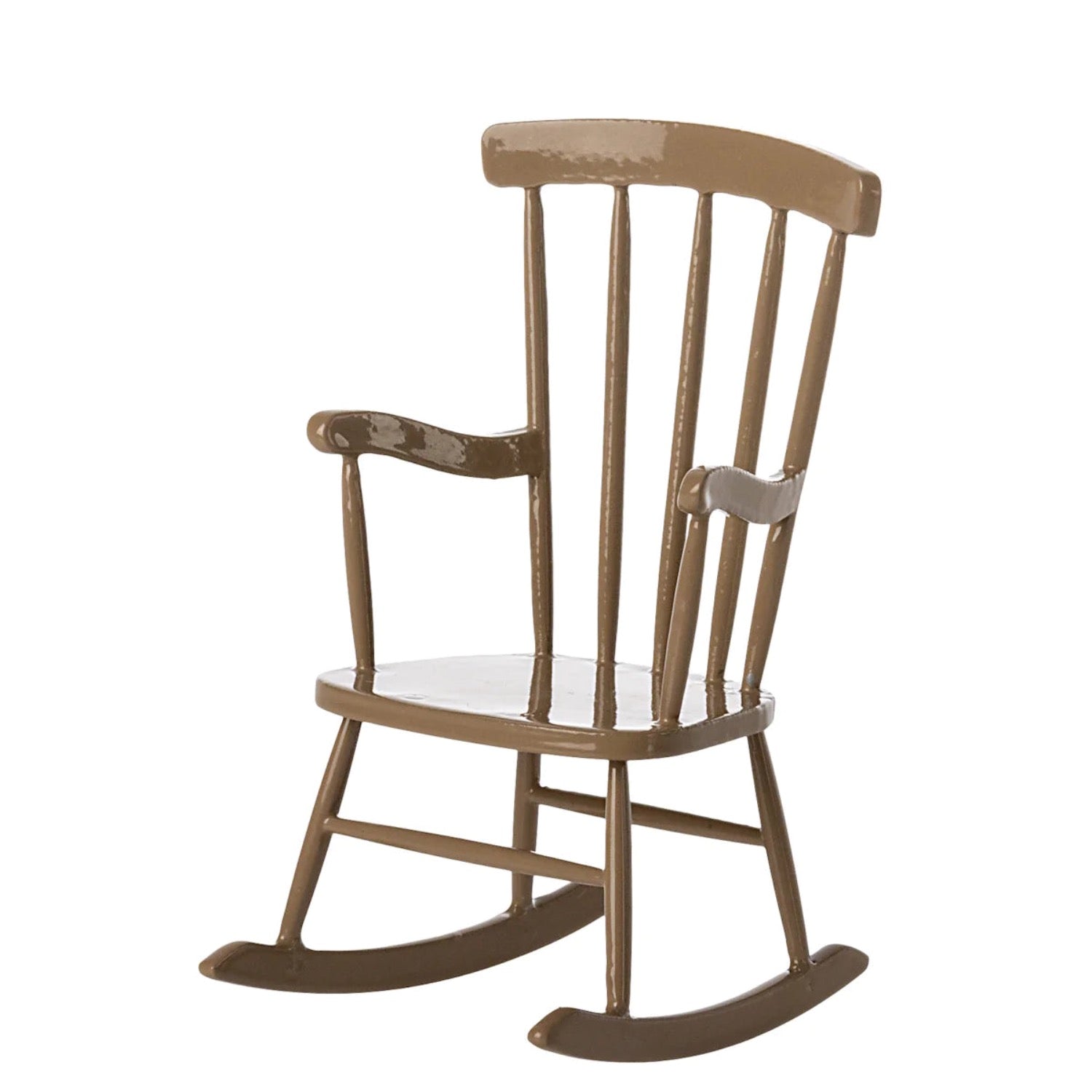 Metal rocking chair on a white background