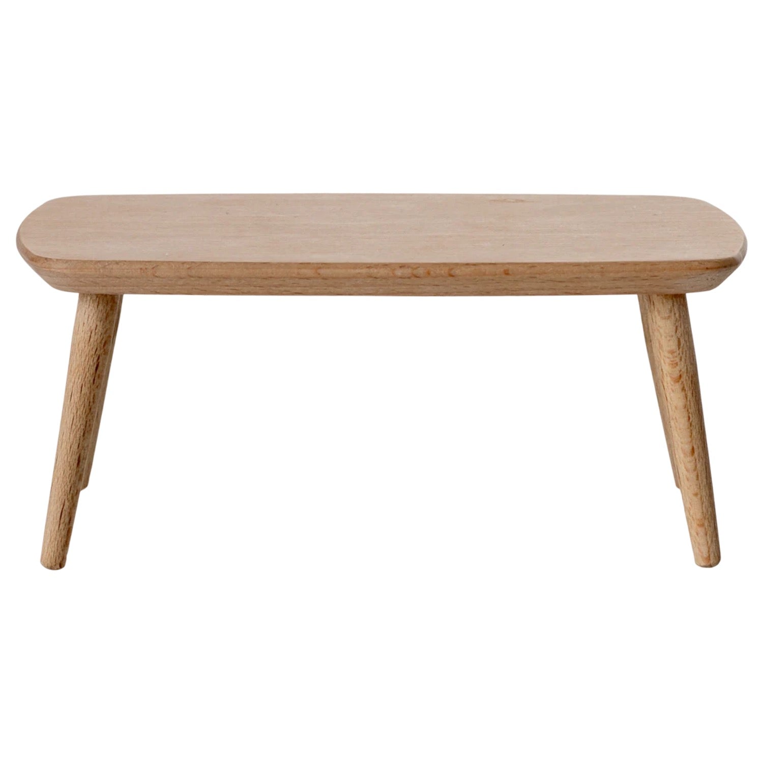Wooden coffee table on a white background