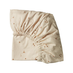 Nature Baby Fitted Sheet Bumble Bee Print Cot