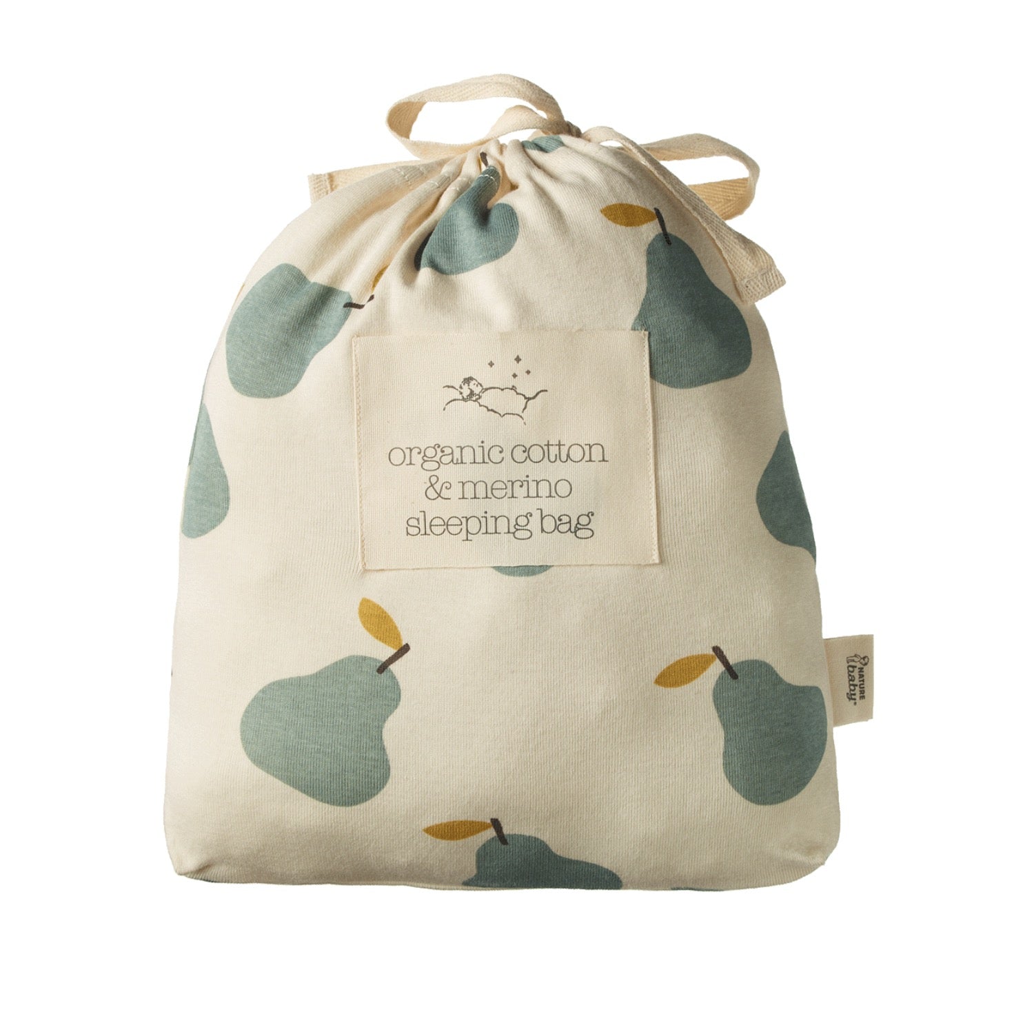 Organic Cotton & Merino Sleeping Bag Pear Print