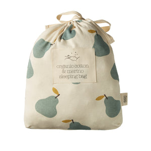 Organic Cotton & Merino Sleeping Bag Pear Print