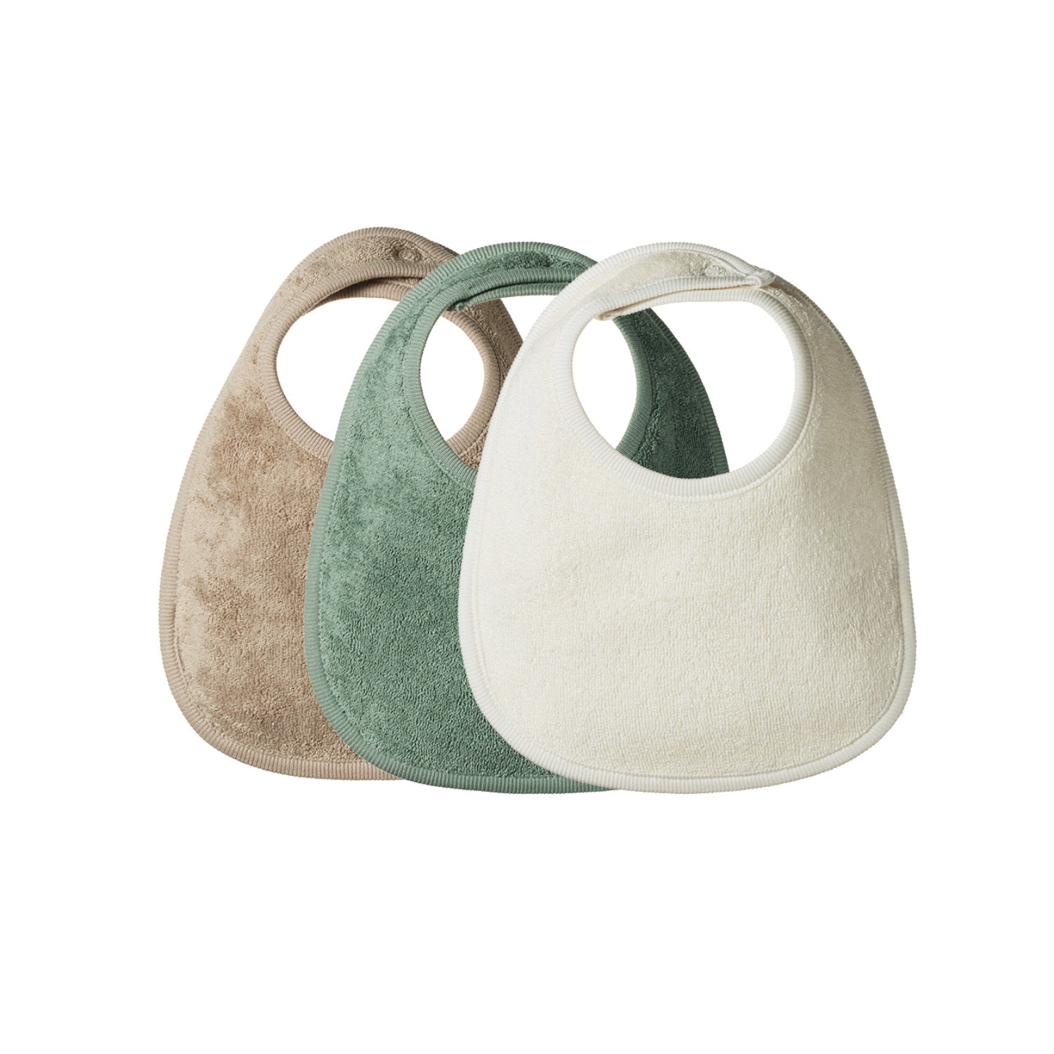 Dribble Bibs Nougat Lilly Pad Natural