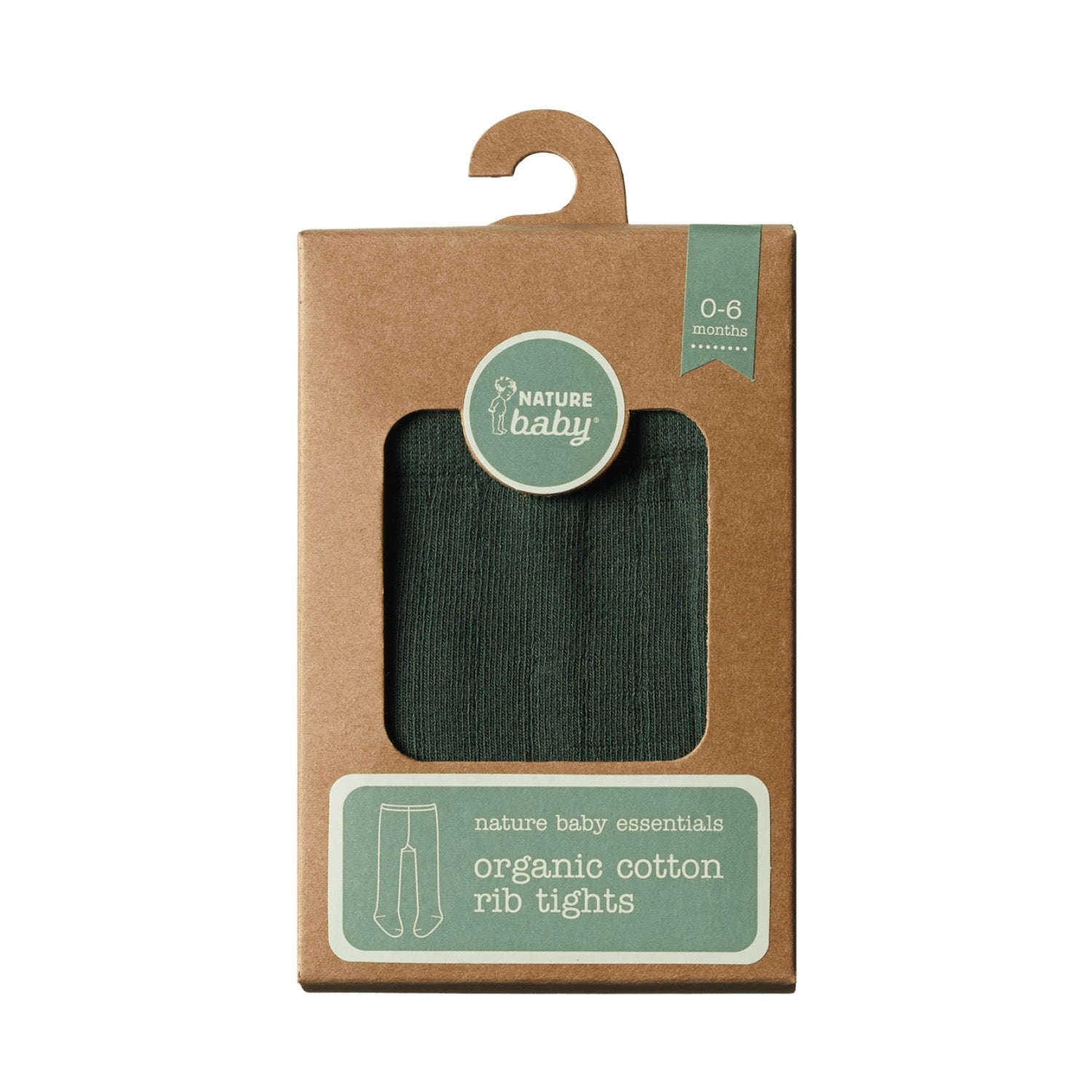 Nature Baby Organic Cotton Rib Tights Thyme