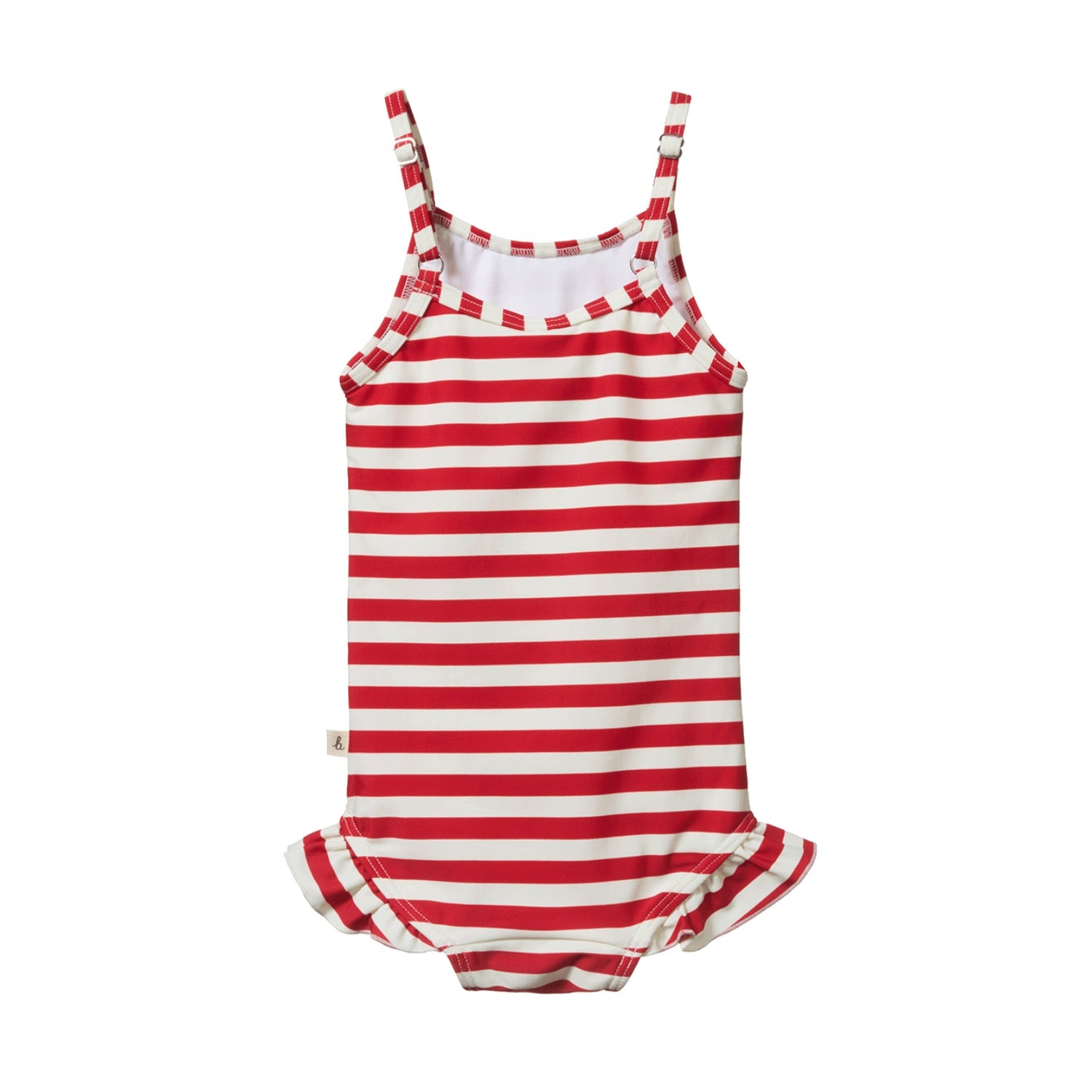Frill Swimsuit Red Sea Stripe