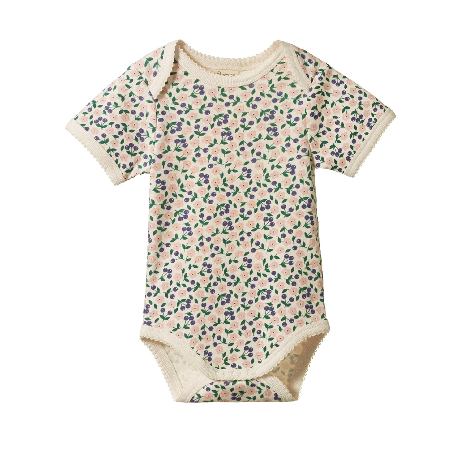 Cotton S/S Bodysuit Briarwood Print