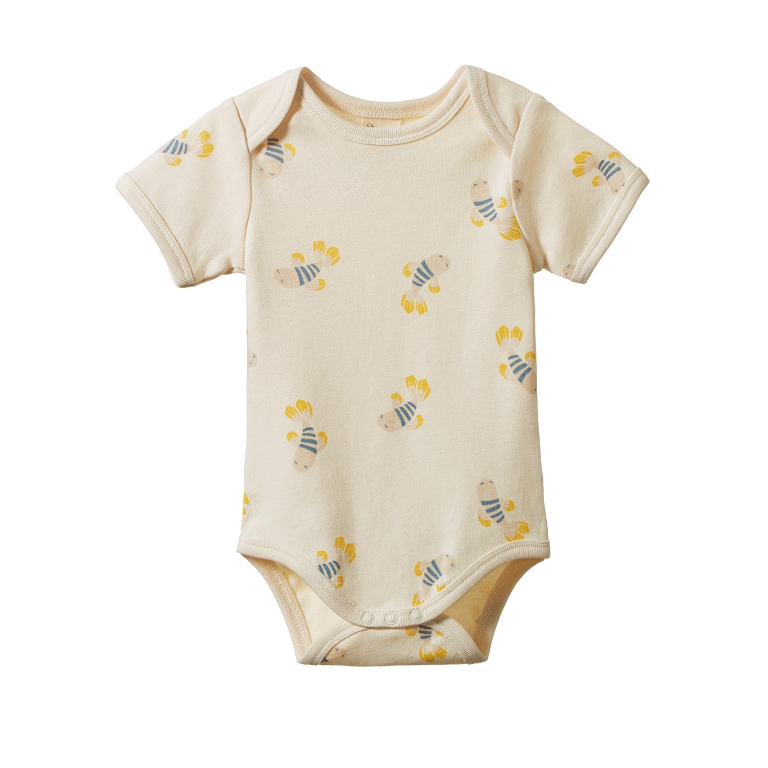 Short Sleeve Bodysuit Fish Fable Print