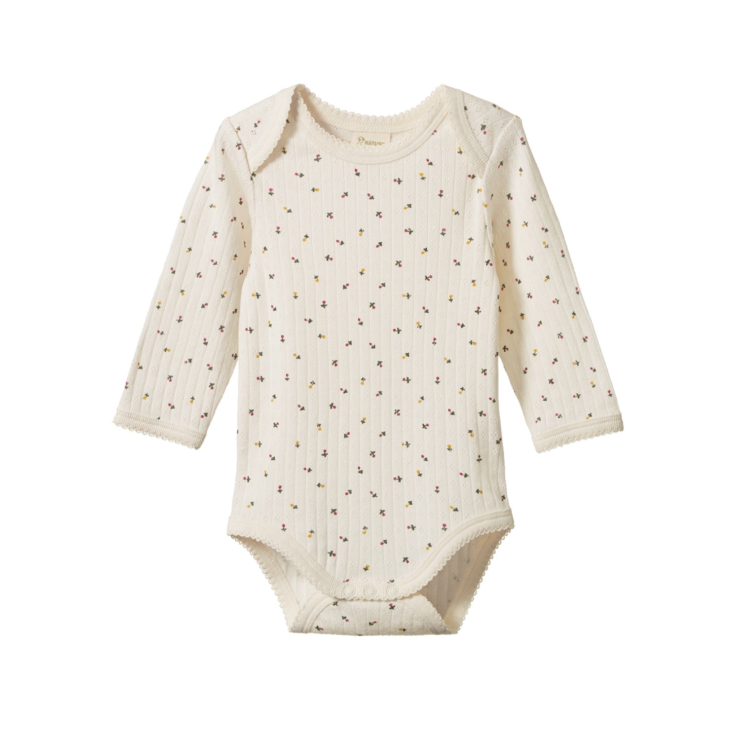 Nature Baby L/S Pointelle Bodysuit Aster Floral Print