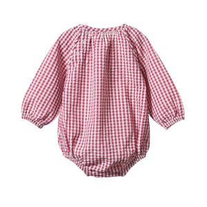 Nature Baby Meadow bodysuit Gingham Jam Check