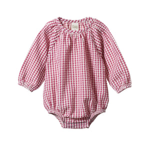Nature Baby Meadow bodysuit Gingham Jam Check